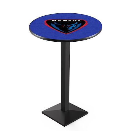 Holland Bar Stool Co 42" Blk Wrinkle DePaul Pub Table L217B4228DePaul
